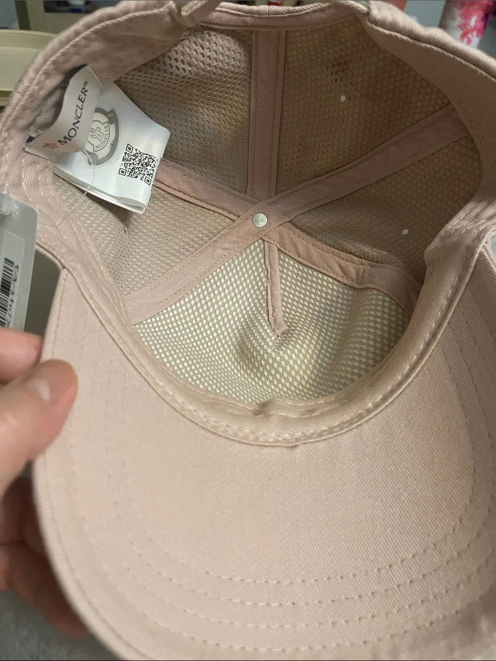 Moncler Blush Pink Logo Baseball Cap